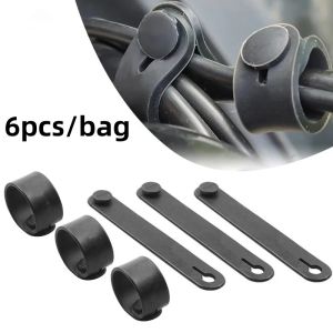 6Pcs Brake Cable Ties Elastic Fix Accessories Motorcycle Rubber Frame Securing Cable Wiring Harness Power Cord Tie Clutch Line