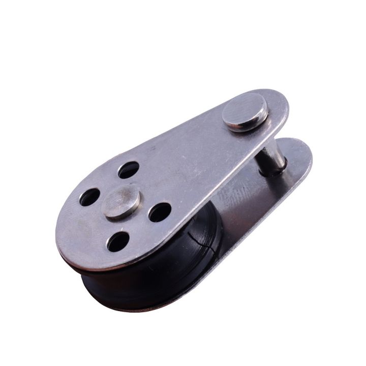 5PCS 316 Stainless Steel Pulley Block 45mm Hanging Wire Towing Wheel Lifting Wire Rope Cable Pulley Roller For 2mm To 8mm Rope
