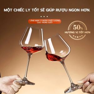 Ly rượu vang đỏ pha lê cao cấp 590ML Cải thiện hương vị của rượu