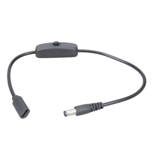 5V Charging Cable USB Type C To DC5.5x2.1mm 5V 3A Input For Power Adapters Router LED Lights 35CM