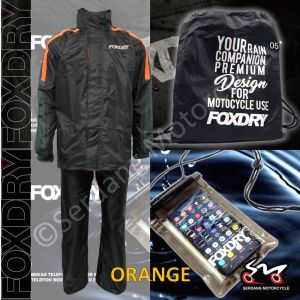 FOXDRY 05 V2 Waterproof Raincoat Rain Coat Baju Hujan Rainsuit Jacket Pongee Fabric