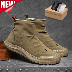 TOMITANY【Free Socks】Kasut Lelaki Perlindungan Buruh Koleksi Musim Panas Kalis Air Tidak Licin Sesuai untuk Tapak Pembinaan Ringan Kasut Sukan But Martin Boots Shoes safety boot
