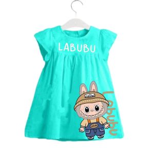 Dress Labubu Topi Cute Dress Anak Perempuan