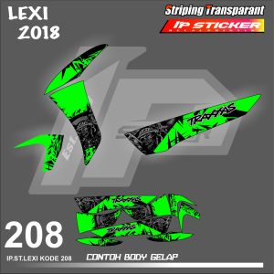LEXI 2018 (COD) STIKER STRIPING MOTOR YAMAHA LEXI 2018 STIKER LIST STIKER MOTOR DESAIN RACING HOLOGRAM DAN TRANSPARAN BISA COD IP PROJECT.KODE 208