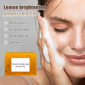 Kojic acid cleansing face soap mild cleansing body moisturizing hydrating detoxifying soap gentle face wash brightening turmeric moisturizing lemon moisturizing body soap