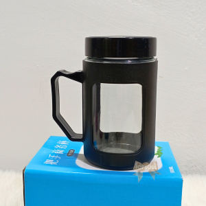Botol Mug Kaca 500ml Tumbler Gelas Minum Cup Beling Gagang Cangkir