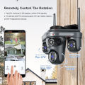 LS VISION 7K 15MP 3 PTZ Lens WIFI CCTV Camera Humanoid Detection Automatic Tracking Bluetooth Security Camera IP66 Waterproof Outdoor Full Color Night Vision Two-Way Audio IP Cameras. 