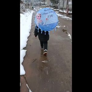 Chinese Style Decorative Umbrella For Children Compact Size Printed Design Chinese Style commuting travel outdoor work school and changing weather Daily Carry Rain and Sun Protection
