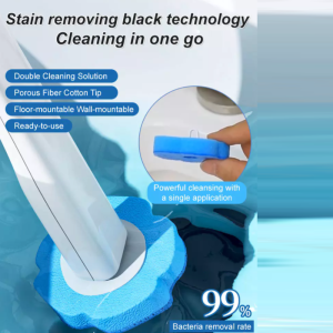 Clean hands no mess interchangeable brush head toilet brush set nopunch brush Throwable Brush Head Toilet Brush Set Curved Cleaning Cleaning multiplies