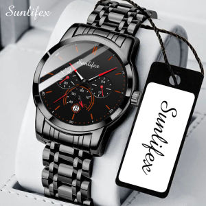 Sunlifex Jam Tangan Expedition Pria Original Asli Bisnis Kasual Anti Air Jam Tangan Cowok Keren