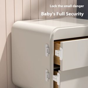 ที่ล็อคประตูตู้เย็นความปลอดภัยของเด็ก KS อุปกรณ์ล็อคลิ้นชักอัตโนมัติสลักแม่เหล็กล็อคตู้กันเด็ก