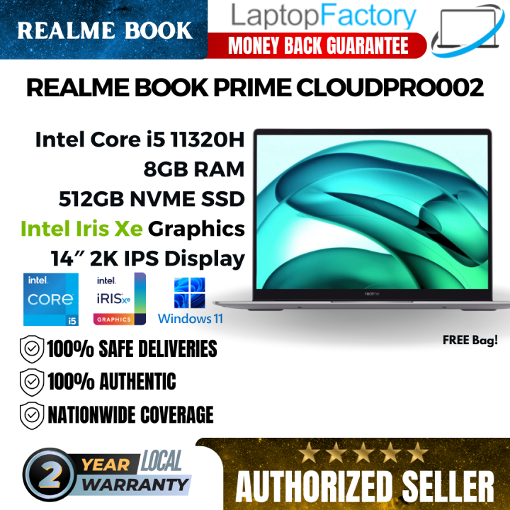 Realme Book Prime CloudPro002 i5-11320H 8gb 512 SSD (Real Gray) | Lazada PH