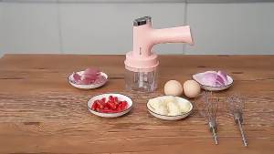 AE three-in-one electric egg beater garlic chopper food processor egg mixer cream frother meat grinder multifunctional