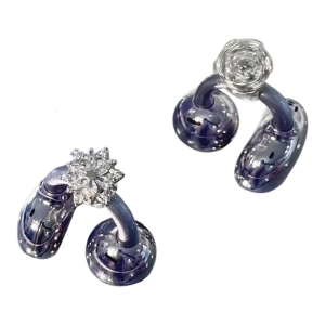 Romantics Frosteds Florals Rotating Charm DIY Earphone Decor For FreeClip Stable Adhesive Premium Material Elegant Aesthetic