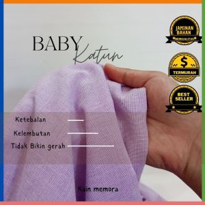 Kain Memora Kain Katun Fine Plain Polos Bahan Ringan dan Halus Lebar 150 cm Kain Murah Malang