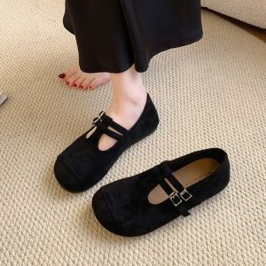 Free Shipping Retro WomenS Shoes New Autumn Collection Flat Shallow-Toe Single-Sole Shoes Niche And Gentle Style Bean-Shaped Shoes