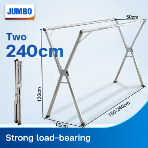 【Special clearance offer】240CM Foldable Clothes Drying Rack Stand Stainless Sampayan Drying Rack Laundry Rack For Indoor Outdoor Windproof Clothes Rack for Indoor and outdoor stand for clothes heavy duty drying rack