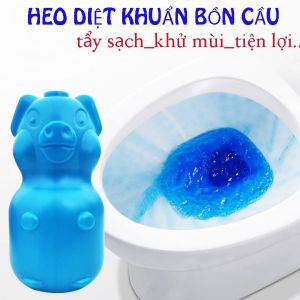 Lọ Thả Bồn Cầu Tẩy Sạch - Diệt Khuẩn - Khử Mùi Toilet Hình Con Heo / Lợn 200G Viên thả bồn cầu SIGO