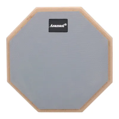 pinkdayone-SG 8in Dumb Drum Pad Wooden Professional Practice Adjustable Kit Skid Resistance ShockAbsorbent(Gray )Fast shipping