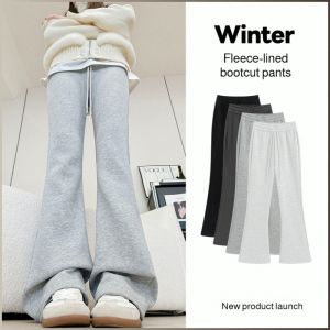 Pants Slimming Sports Pants Trimming the Legs Comfort Gray Straight Petite Shape Keep Warm Adults