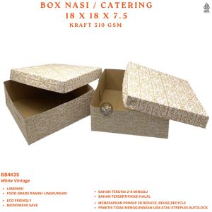 Box Nasi Kotak Dus 18X18 Dus Nasi 18x18 (Isi 20 Pcs-BB4K35)