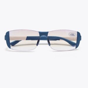 [Ready stock] Frameless bifocal reading glasses anti-blue light reading glasses diamond-cut fashion glasses