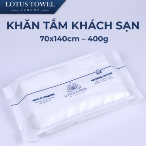 Khăn Tắm Khách Sạn 70x140cm LOTUS 100% Cotton Mềm Mịn Thấm Hút Không Ra Màu
