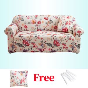 Tropical Universal Sofa Cover 1/2/3/4 Seater Sofa Cover With Arm Sofa Protactor Stretchable Free Pillowcase&Sticks