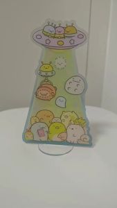 Sumikko Gurashi Alien UFO Acrylic Standee 15cm Kawaii Character Standing Figure with Clear Base Bedroom Desk Display Ornament Collectible for Fans
