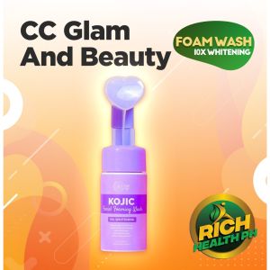 CC Glam And Beauty Kojic & Glass Skin Foam Wash 100mL for Whitening and Brightening Facial Cleansing