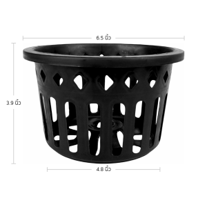 กระถาง กระถางกล้วยไม้ กระถางแขวน กลม 6 นิ้ว สีดำ 100 ใบ ชิ้น อัน