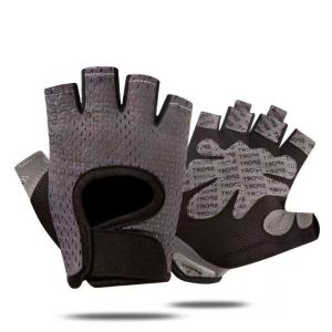 WU552 Breathable Weight Lifting Gloves Non-Slip Curved Open Back Half Finger Workout Gloves Comfortable Wearproof Fitness Exercise Gloves Men