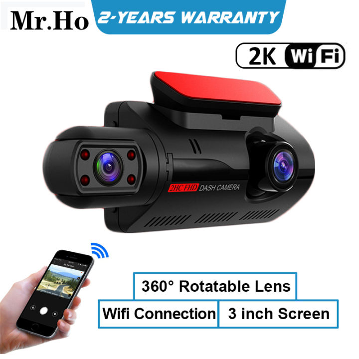 HWD010 2K WIFI Dashcam for car 3'' Inch Dual Lens Car camera Recorder ...