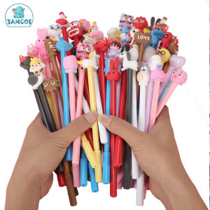 Set 20 bút nước 2D 3D hình ngẫu nhiên có mực tím xanh đen tặng kèm túi zip văn phòng phẩm học sinh SamCos