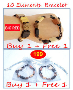 Pampaswerte Gumameala Celis Bracelet: 10 Elements & Big Red Crystals