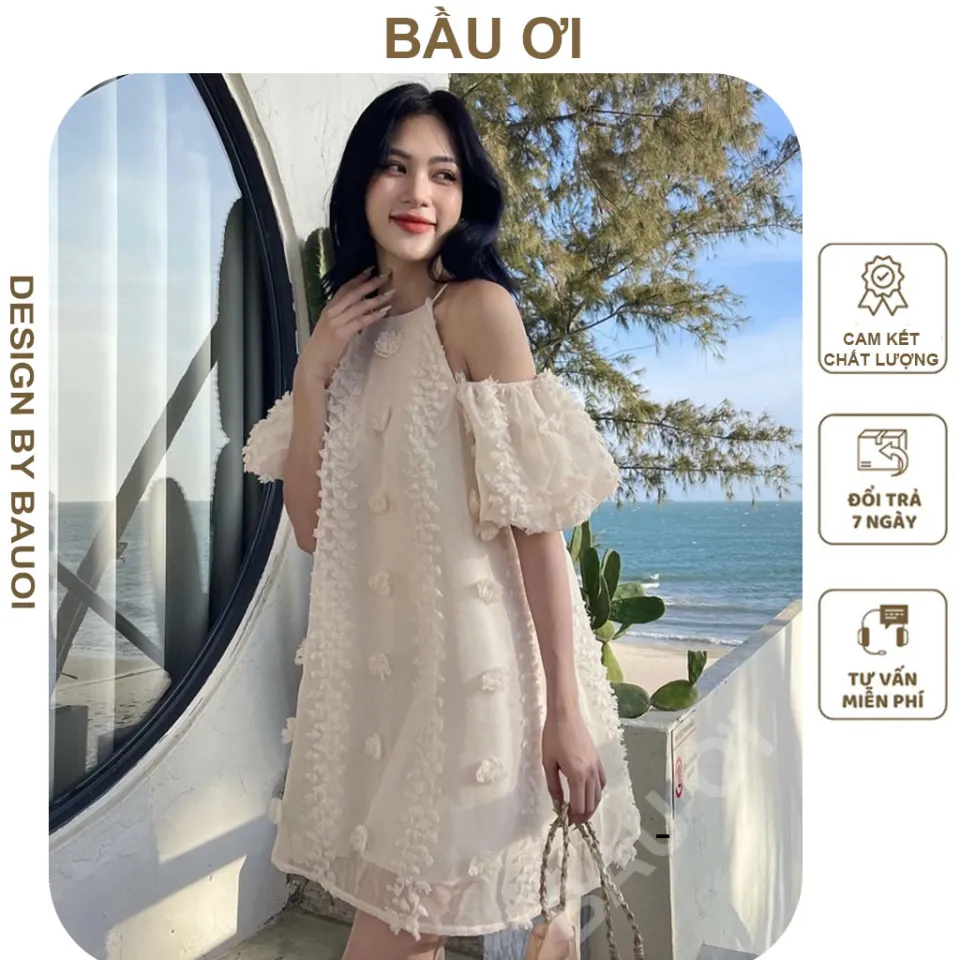 MO Đầm bbd cổ tròn viền bèo KER – BOÚ Clothing