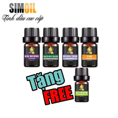[Mua 4 tặng 1] Combo 4 lọ Tinh dầu thiên nhiên cao cấp Oải Hương Lavender Bạch đàn chanh Cam Hương thảo dùng cho máy xông tinh dầu máy khuếch tán tinh dầu máy tạo ẩm máy phun sương xông phòng đuổi muỗi khử mùi hiệu quả