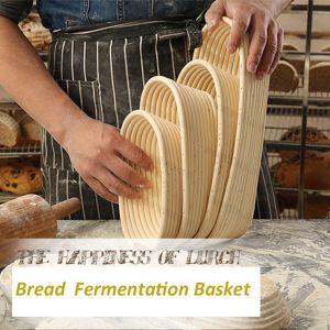 NCNC(okdeals01) 7 Sizes Mass Proofing Handmade Bread Fermentation Liner Baskets Dough Rising Wicker Rattan Basket Banneton Brotform