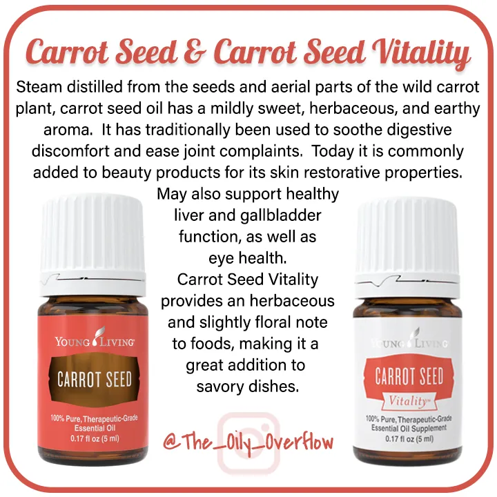 100% Original Young Living Carrot Seed Pure Essential Oil Blend