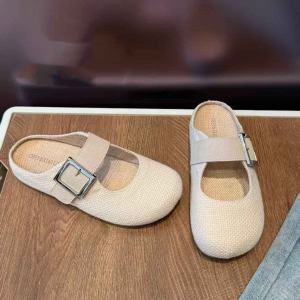 Free Shipping 2026 New Linen Slip-On Sandals For Women Perfect For Summer Wear Featuring A Soft Sole And Non-Slip Design