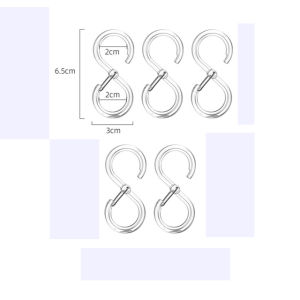 10Pcs Multifunctional Plastic S Shaped Lock Catch Bag Coat Ties Hat Hanger Hooks Home Storage Organizer