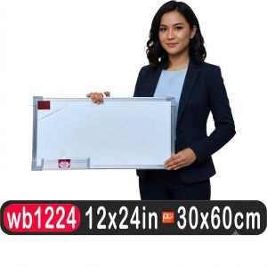 TIMCO Magnetic WHITEBOARD (Single Side Aluminum Frame Plywood Backing) Includes Movable Pen Holder Scratch-Proof Utral Durable | for School Home and Office (12x12 in to 24x24 in)