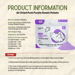 Luscious Recipe Freeze Dried Veggie Booster Pure Sweet Potato Powder Food Toppers Appetite Booster Meal Booster