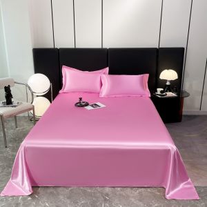 SUNLIGHT HOME Cooling Bedsheet 9 ColorsSolid Color Bed SheetBreathable Flat Bedsheet