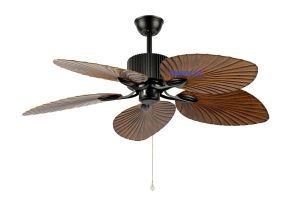 Quạt trần trang trí hình lá cọ hàng loại I động cơ DC thiết kế tinh tế dành cho phòng khách-khách sạn-quán cafe-nhà hàng