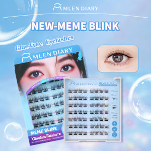 MLEN DIARY 12MM Eyelash Extension Set Blink Style 3D Reusable No Need Glue Self-Adhesive False Eyelashes