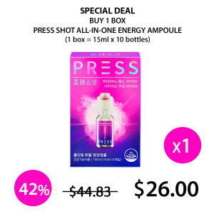 (PRESS SHOT) All-In-One Energy Ampoule (1 Box = 15ml x 10 Bottles) - COCOMO