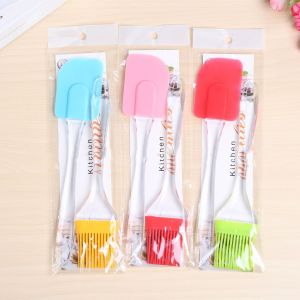 Kuas Spatula Silikon Set Tahan Panas / Kuas Kue / Roti / BBQ Mentega 1 Set