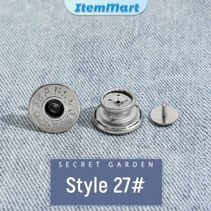 Adjust Waist Cufflinks Trouser Leg Buckles Detachable Jeans Metal Button 10Pcs/pack ItemMart