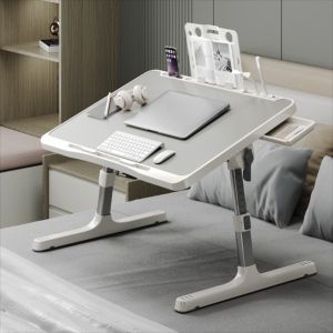 ALLUCK Display Stand Lifting Bed Table with Drawer Adjustable Height Lazy Learning Desk Multifunctional Foldable Laptop Table Working